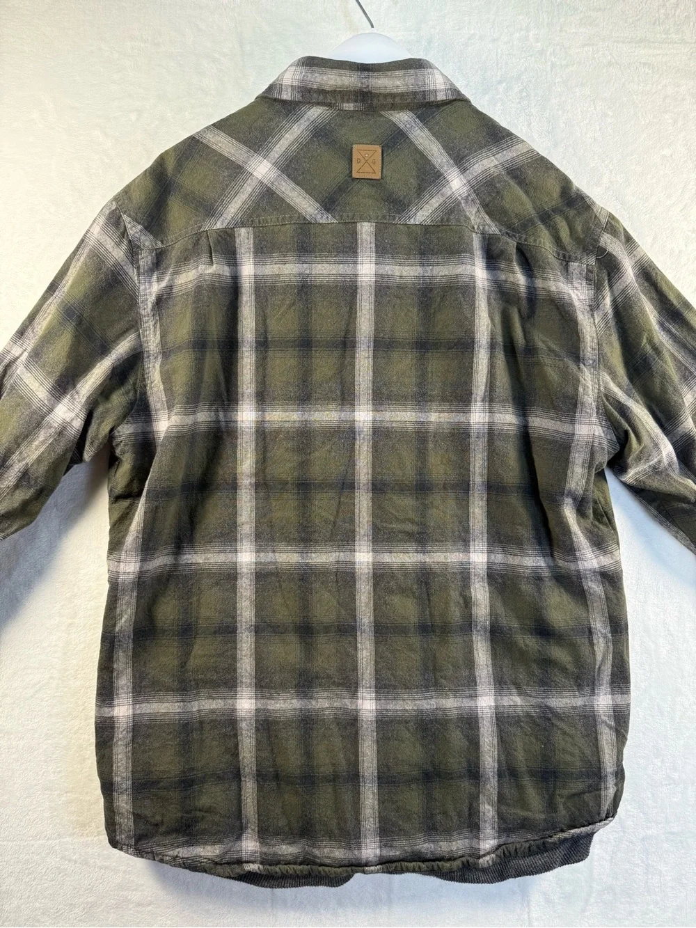Dakota Grizzly Men's Plaid Flannel Shirt Jacket - Green & Gray